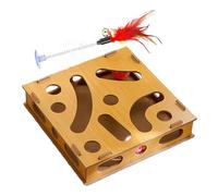 Juego de rompecabezas de ejercicio para animales genérico interactivo para gatos | Juguete de laberinto estimulante gato con bolas de cascaño para interior casa granja salón dormitorio balcón jardín