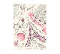 Juego de rompecabezas de ladrillo artístico, bloques de construcción, rompecabezas 3D, diseño de perro y remolque de París, decoración de escritorio, 4 x 5.5 pulgadas