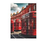 Juego de rompecabezas de ladrillo artístico, bloques de construcción, rompecabezas 3D, diseño impreso en Londres, decoración de escritorio, 4 x 5.5 pulgadas