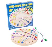 Juego de Rompecabezas de Nudos - Twisted Rope Brain Strategy Rope Challenge Toy | Juego de Rompecabezas de Cuerda | Juego de Mesa de Mesa de desafío de Cuerda de Desgaste interactiva | Lacing Juguete