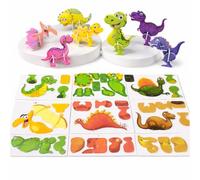 Juego De Rompecabezas De Papel De Insectos Creativos En 3D, Rompecabezas Educativo De Dibujos Animados En 3D, For Niños, Suministros For Fiestas De Regalo For Niños Y Niñas(B)