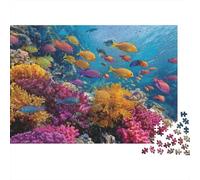 Juego de Rompecabezas Educativo Criaturas submarinas: Mundo Submarino, Ideal para decoración del hogar, de dificultad Media, 1000 Piezas (75 x 50 cm)