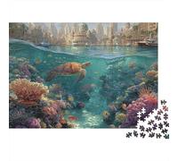 Juego de Rompecabezas Educativo Criaturas submarinas: Mundo Submarino, Ideal para decoración del hogar, de dificultad Media, 300 Piezas (40 x 28 cm)