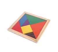 Juego de Rompecabezas Geometría del Cerebro de Madera Geometría Tangram Board Wooden Puzzle Tangram Brain Teaser Toy Educativo para niños