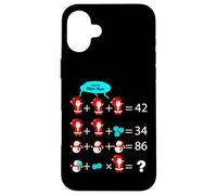 Juego de Rompecabezas matemático Divertido de Navidad Año Nuevo Carcasa para iPhone 16 Plus