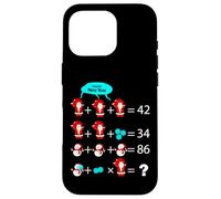 Juego de Rompecabezas matemático Divertido de Navidad Año Nuevo Carcasa para iPhone 16 Pro