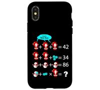 Juego de Rompecabezas matemático Divertido de Navidad Año Nuevo Carcasa para iPhone X/XS