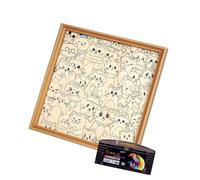 Juego de rompecabezas para colorear, gatos de madera, con forma de corte láser de precisión para crear un marco de fotos para decoraciones y regalos del hogar, rompecabezas de madera, regalo