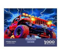Juego de Rompecabezas Todoterreno de 1000 Piezas de Papel Reciclado - Jeep Storm Neon, dinámico y Potente, Ideal para Toda la Familia, para Decorar Las Paredes del hogar, 52 x 38 cm/1000 Piezas