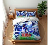 Juego De Ropa Cama Algodón Lavado con Certificación Oeko-Tex De Captain Tsubasa Apto para Personas Alérgicas Incluye 1 Funda Nórdica Y 2 Fundas De Almohada (CT 02,150x200cm-Cama 90)