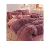 Juego de Ropa Cama cálida Invierno con Funda nórdica Felpa Color Puro sábanas y Fundas Almohada, Juegos Individual Lujo Peludos para Ropa Cama(Color 5,1.5m 4 pcs Set)