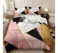 Juego De Ropa De Cama 180 cm Lujo GeoméTrico MáRmol Moderno Funda De Edredón Microfibra Suave Minimalismo Cremallera Funda Nórdica Y Funda De Almohada, para Familias Y Adulto 260x240 cm