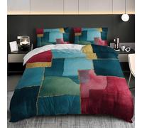 Juego de Ropa de Cama 3 Piezas 260x240 cm, PingüInos con TemáTica NavideñA Cremallera Diseño Fundas Nórdicas y 2 Funda de Almohada, Verde Microfibra Poliéster Liso e Respirable