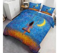 Juego de Ropa de Cama 3D con Columpios Starry Sky, Funda de edredón ultrasuave y Transpirable y Fundas de Almohada, decoración de Dormitorio caprichosa para Adultos/niños 200x200cm