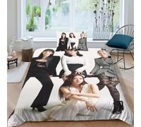Juego De Ropa De Cama 3D con Impresión De Blackpink, Edredón para Niños Y Adultos, Funda Nórdica De Microfibra con Cremallera Y Fundas De Almohada Single(135x200cm)
