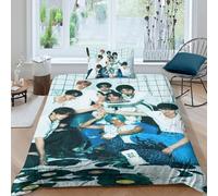Juego De Ropa De Cama, 3D Stray Kids Impresión Microfibra Juego De Fundas De Edredón Incluye Funda Nórdica Y Funda De Almohada para Familiar Y Niños Single(135x200cm)