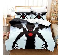 Juego de Ropa de Cama con Estampado de Anime Black Clover Funda nórdica Wizard King Asta Funda nórdica Suave y Fundas de Almohada Juegos de 3 Piezas (#11 King 240cm*220cm)