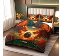 Juego de Ropa de Cama de 200x200cm Billar 3 Piezas,Dragón Dorado Chino Funda nórdica de Gráfico De Bola Ocho Negra Microfibra Reversible y 2 Fundas de Almohada de 50 x 75 cm