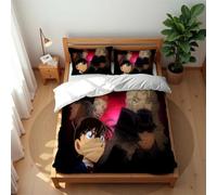 Juego De Ropa De Cama De Lujo Estilo Hotel Detective Conan 3 Piezas Funda Nórdica De Algodón Suave para Todas Las Estaciones (Conan 05,150x200cm-Cama 90)