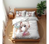 Juego De Ropa De Cama De Lujo Estilo Hotel Detective Conan 3 Piezas Funda Nórdica De Algodón Suave para Todas Las Estaciones (Conan 03,150x200cm-Cama 90)