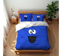 Juego De Ropa De Cama De Lujo Transpirable De Barrio Sésamo 210 Hilos Algodón Suave Fresco para Verano Cálido para Invierno Cómodo Y Antiácaros (SS 02,180x220cm-Cama 105/120)