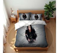 Juego De Ropa De Cama De Lujo Transpirable Michael Jackson 210 Hilos Algodón Suave Fresco para Verano Cálido para Invierno Cómodo Y Antiácaros (MJ 04,150x200cm-Cama 90)