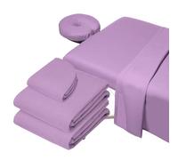 Juego de ropa de cama de masaje, 3 piezas, ropa de cama de masaje, ropa de cama de microfibra de primera calidad, incluye sábana bajera y sábana bajera con protector facial