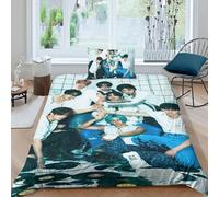 Juego De Ropa De Cama De Microfibra 3D, Funda Nórdica Stray Kids, Juego De Funda De Edredón Stray Kids De Cremallera Oculta Single(135x200cm)