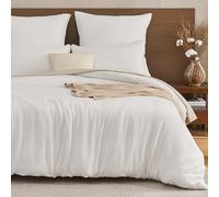 Juego de ropa de cama de muselina EMME 100% algodón, 220x240, juego doble de ropa de cama de verano con cremallera, 1 juego de funda nórdica con 2 fundas de almohada de 80x80 cm, colcha de muselina