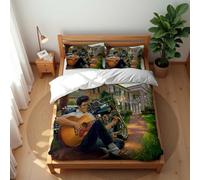 Juego De Ropa De Cama Elvis Presley De 3 Piezas Funda Nórdica Suave para Invierno Reversible para Cama Individual O Doble con Funda De Almohada 80 X 80 Cm (EP 05,180x220cm-Cama 105/120)