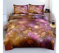 Juego de Ropa de Cama Galaxy Star - Juego de Funda Nórdica Reversible Moderna con Temática de Neón y Luz de Estrellas - Funda de Edredón Decorativa para Festivales de Niños Adolescentes y Adulto