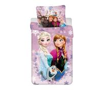Disney Frozen - Juego de cama infantil (135/140 x 200 cm), diseño de Frozen Anne, color lila
