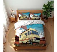 Juego De Ropa De Cama Moderno Y Minimalista De Breaking Bad Tejido De Algodón De 210 Hilos con Fundas De Almohada De 50 X 75 Cm (150x200cm-Cama 90,Bad 06)