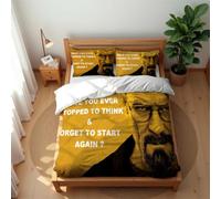 Juego De Ropa De Cama Moderno Y Minimalista De Breaking Bad Tejido De Algodón De 210 Hilos con Fundas De Almohada De 50 X 75 Cm (Bad 04,220x 240cm-Cama 150/160)