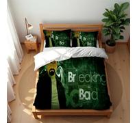 Juego De Ropa De Cama Moderno Y Minimalista De Breaking Bad Tejido De Algodón De 210 Hilos con Fundas De Almohada De 50 X 75 Cm (150x200cm-Cama 90,Bad 05)