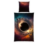 Juego De Ropa De Cama Negra 2 Piezas 135x200 CM 100% Microfibra