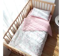 Juego de ropa de cama para bebé, 3 piezas, incluye funda de edredón, funda de almohada, sábana bajera con banda elástica, 100% algodón, artículos de bebé para niñas y niños, Swan