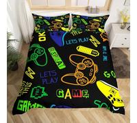 Juego de ropa de cama para niños de Juegos para niños para dormitorio de niño, funda de edredón Gamepad 220x240cm, Gamer moderno Juegos de video Juegos de cama Juego de cama Gamer Consola novedad