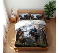 Juego De Ropa De Cama Transpirable De Lujo Ark Survival Evolved 210 Hilos Algodón Suave Fresco para Verano Cálido para Invierno Cómodo Y Antiácaros (ASE 04,180x220cm-Cama 105/120)