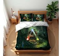 Juego De Ropa De Cama Transpirable De Lujo Ark Survival Evolved 210 Hilos Algodón Suave Fresco para Verano Cálido para Invierno Cómodo Y Antiácaros (ASE 03,220x 240cm-Cama 150/160)