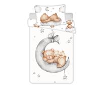 Juego De Ropa De Cuna Teddy En La Luna "Ribbon" 100x135 cm 100% Algodón