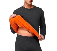 Juego de ropa interior térmica para hombre con forro polar L-5XL para | Forro polar, grueso para textura aterciopelada, tallas L-5XL, retains body heat, esencial para el invierno