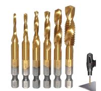 Juego de roscas, desbarbador de vástago hexagonal, par alto y juego de rosca, para procesamiento de metal, carpintería, construcción, instalación de taller