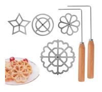 Juego de rosette de hierro. Juego de sellos de rosette y galletas. Juego de sellos para galletas Vista, juego de planchado, roseta con mango, juego de plancha antiadherente