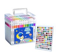 Juego de rotuladores acrílicos - 120 colores de secado rápido para colorear, manualidades, álbumes de recortes, proyectos creativos para niños, adultos y aficionados
