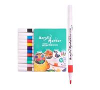 Juego de rotuladores acrílicos, herramientas para colorear, bolígrafos de pintura, marcadores de pigmento de secado rápido, tinta acrílica impermeable, bolígrafos de arte de punta lisa para decorar