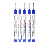 Juego de rotuladores de 5 piezas con puntas alargadas, Blue | Textura plástica con regla lateral y tiras de calibración para mediciones de precisión adecuadas para trabajar