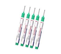 Juego de rotuladores de 5 piezas con puntas alargadas, Green | Textura plástica con regla lateral y tiras de calibración para mediciones de precisión adecuadas para trabajar