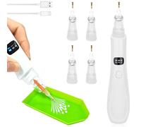Juego de rotuladores eléctricos para pintura de diamantes, bolígrafo con 4 cabezales de repuesto y bomba de vacío, 3 niveles de succión ajustables, accesorios de pintura de diamantes, recargable
