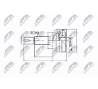 Conjunto De Juntas De Eje Lateral Para Toyota Aygo WNB1_ KGB1_ 1.0 Citroën C1